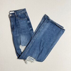 Vervet Size 27 Distressed Women's Wide Leg Jeans